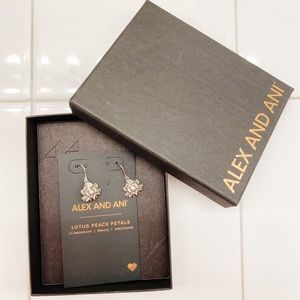 Alex and Ani Lotus Earrings